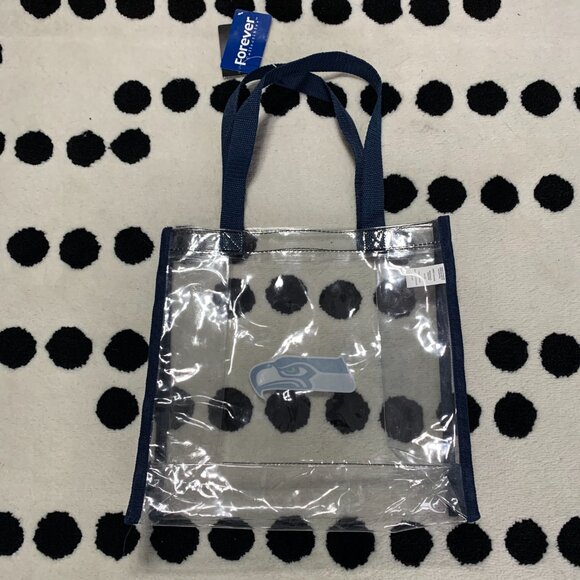 Seattle Seahawks Clear Tote Bag NFL Football Logo Reusable Stadium Approved New - Picture 2 of 5